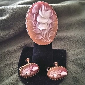 Vintage pendant end earrings